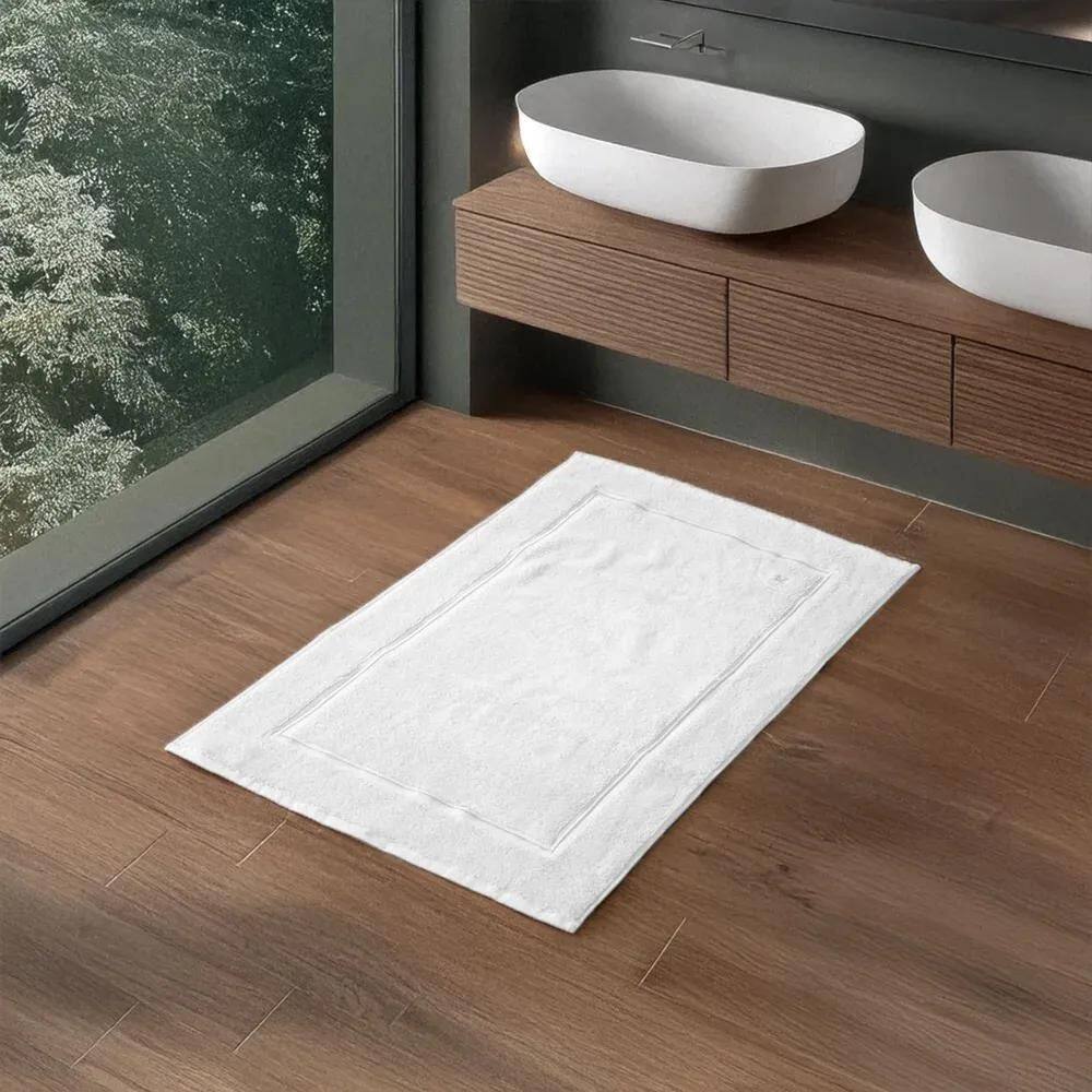Toalha De Piso Lazio 48 X 80 - Kacyumara Branco / Branco