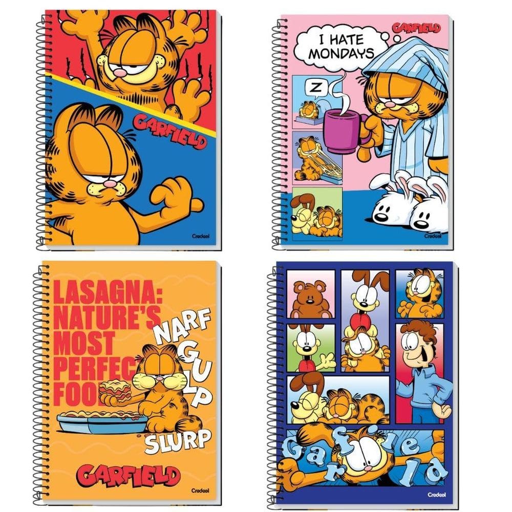 Caderno Universitario 1M 80Fls Garfield Credeal
