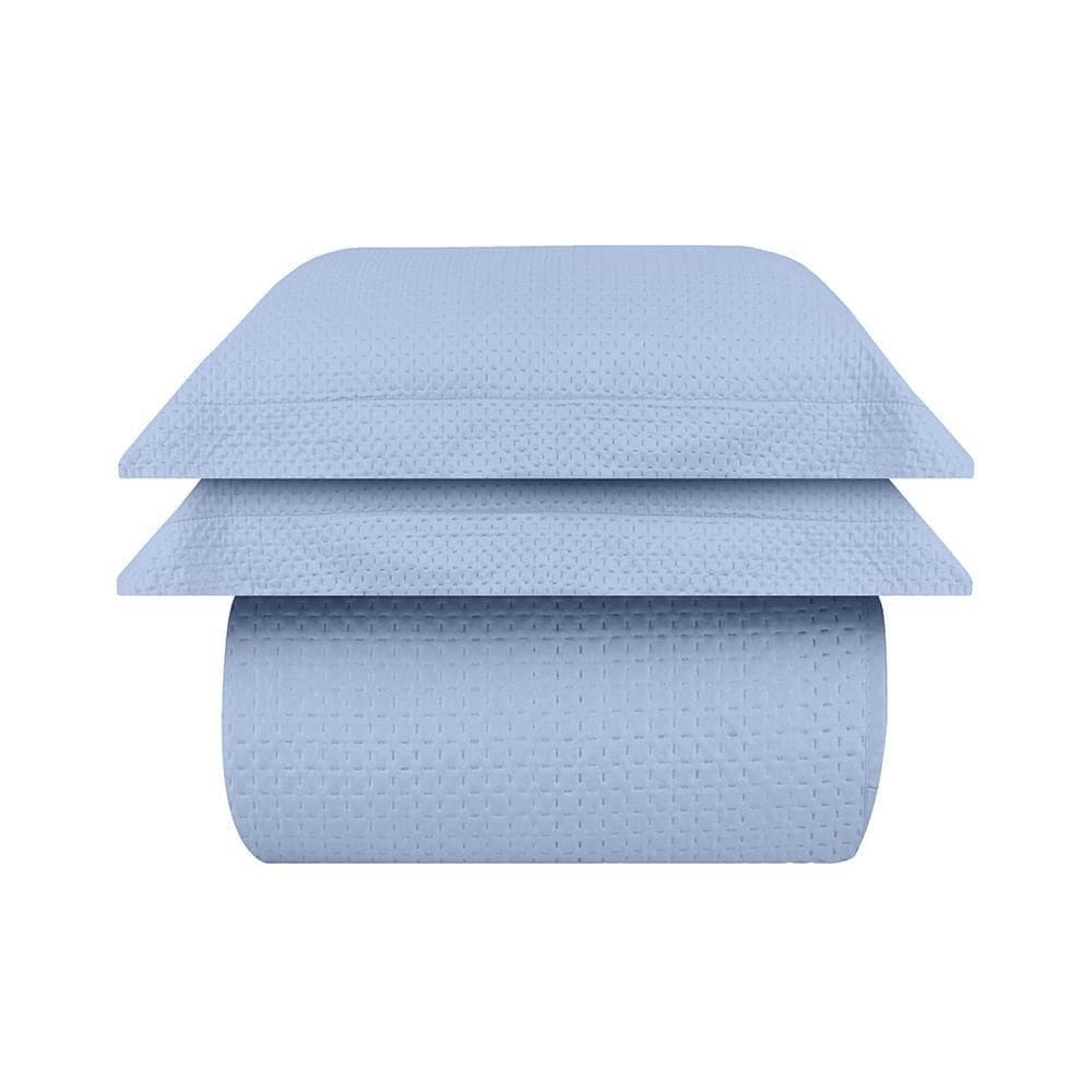 Kit Colcha / Cobre Leito Casal Slick Square - Sultan Indigo