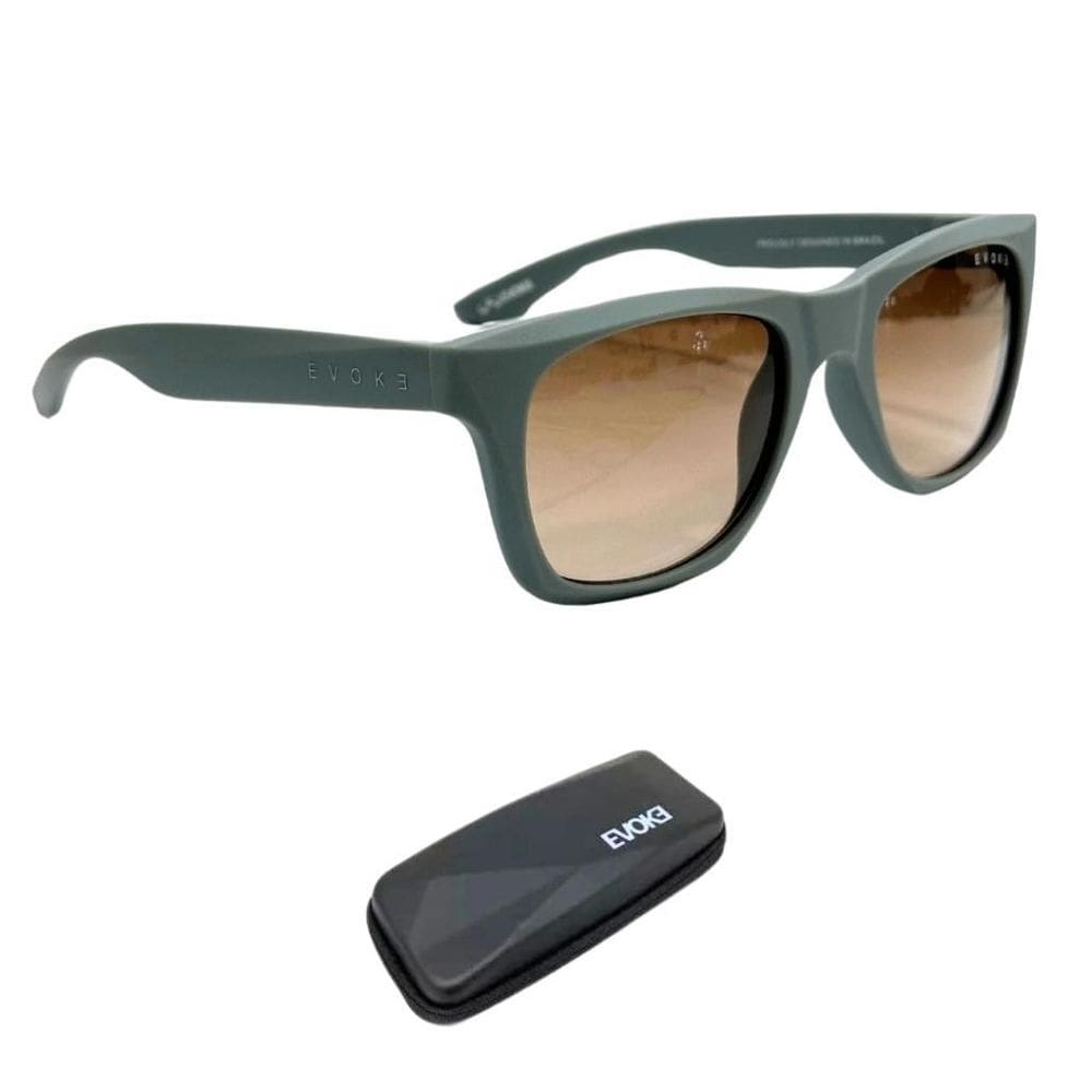Óculos De Sol Evoke Diamond Brh12 Matte Gray Brown