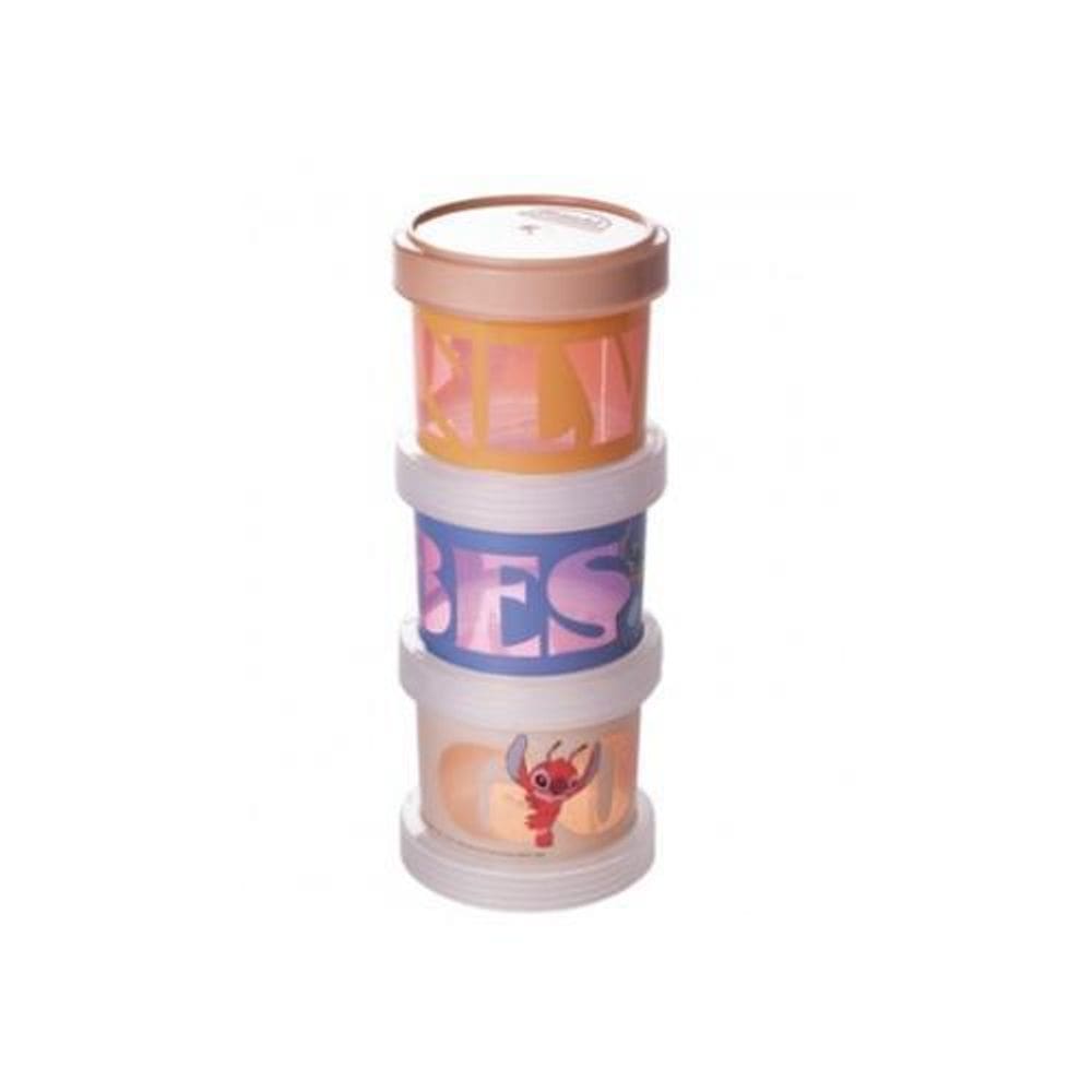 Potes Empilháveis Porta Leite Em Pó Lancheira Bebê Infantil