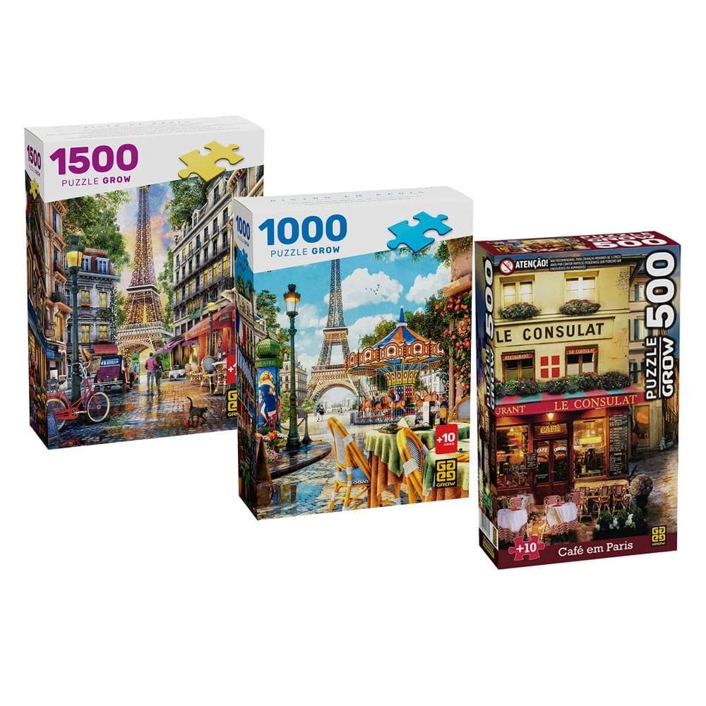 Combo Quebra-cabeças Encantos de Paris
