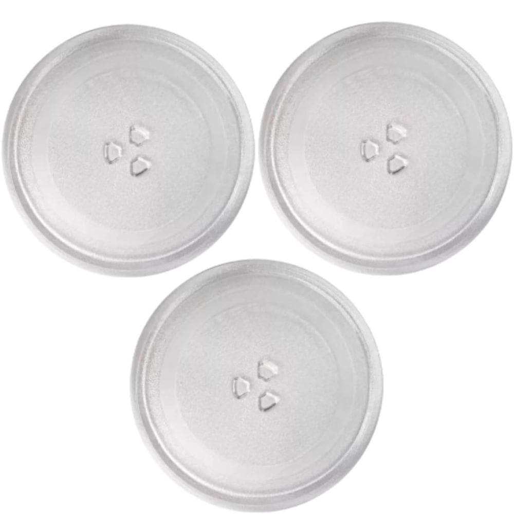 Kit 3 Prato Trevo Microondas 24Cm Eletrolux/Philco/Panasonic