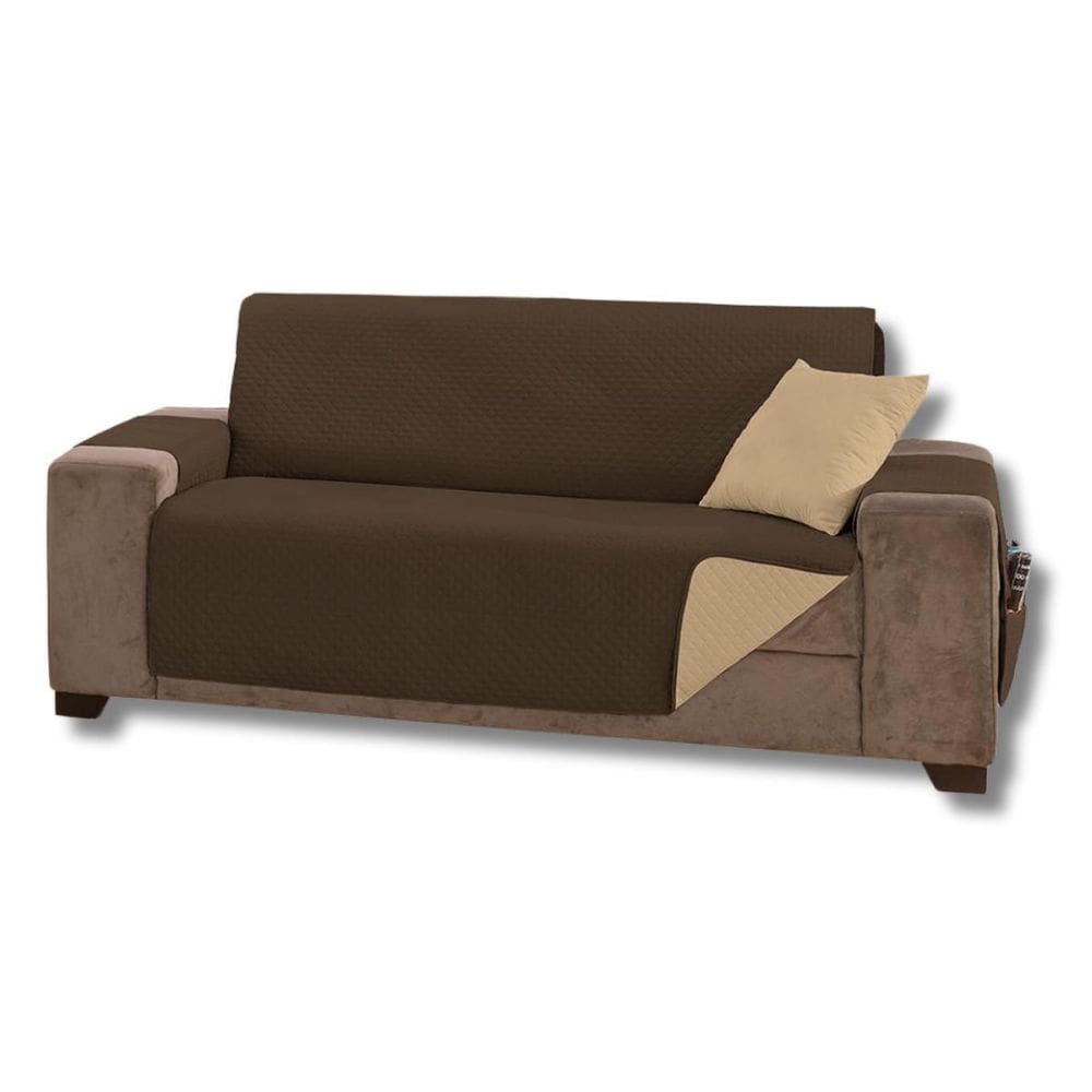 Capa Protetora De Sofá King 3 Lugares Impermeável Dupla Face