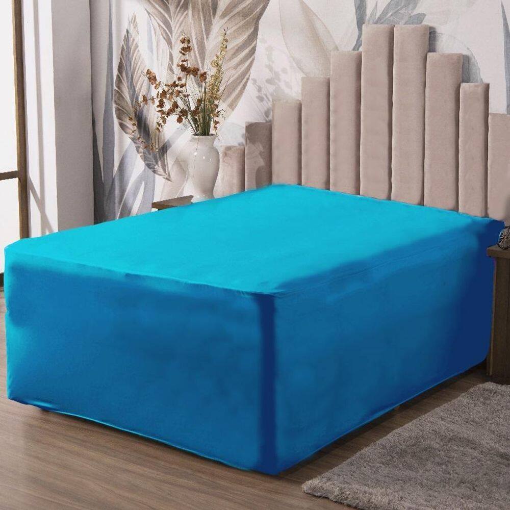 Lençol Luva King Cama Conjugada Veste Colchão E Box Malha 1P