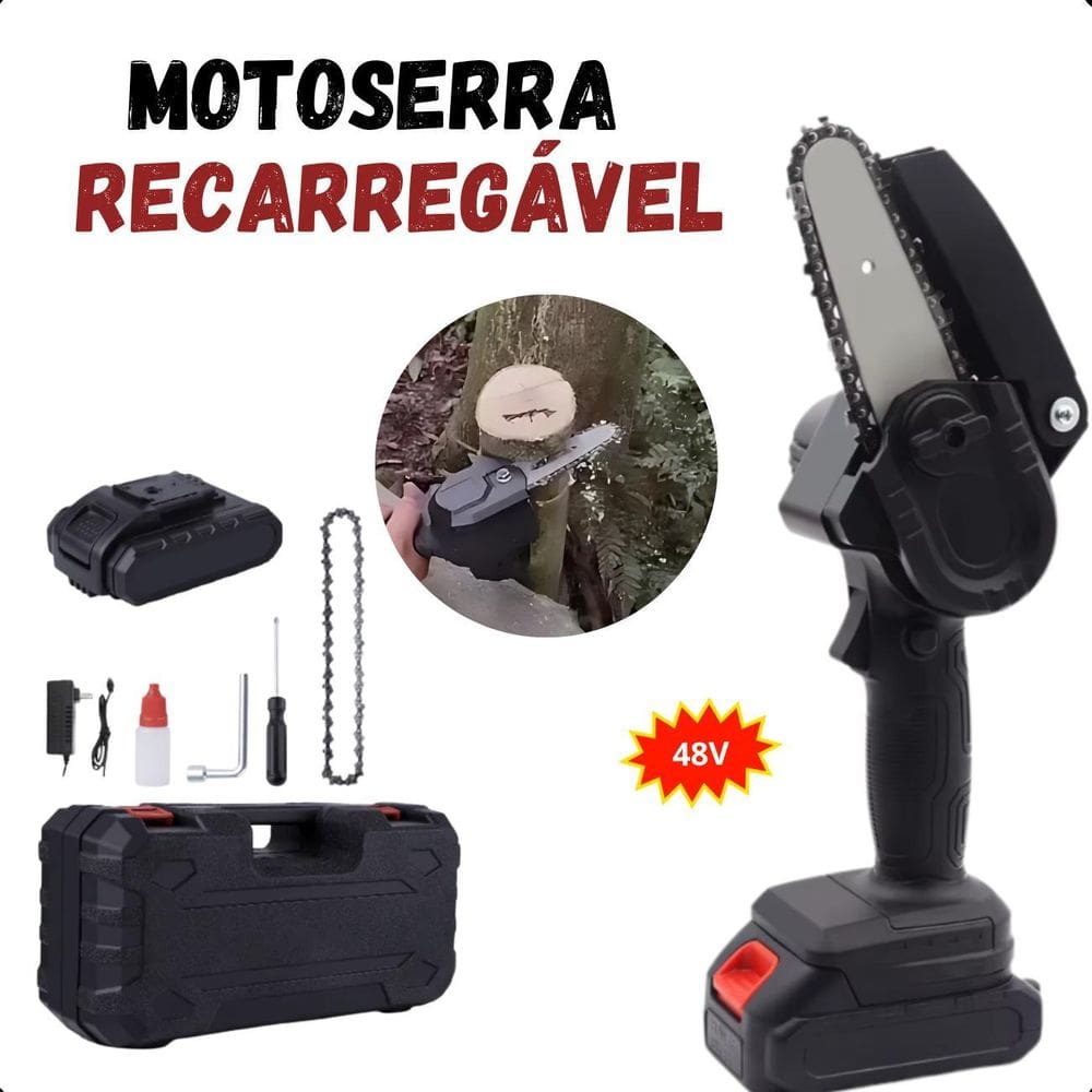 Mini Serra Elétrica 48V Ideal Para Poda