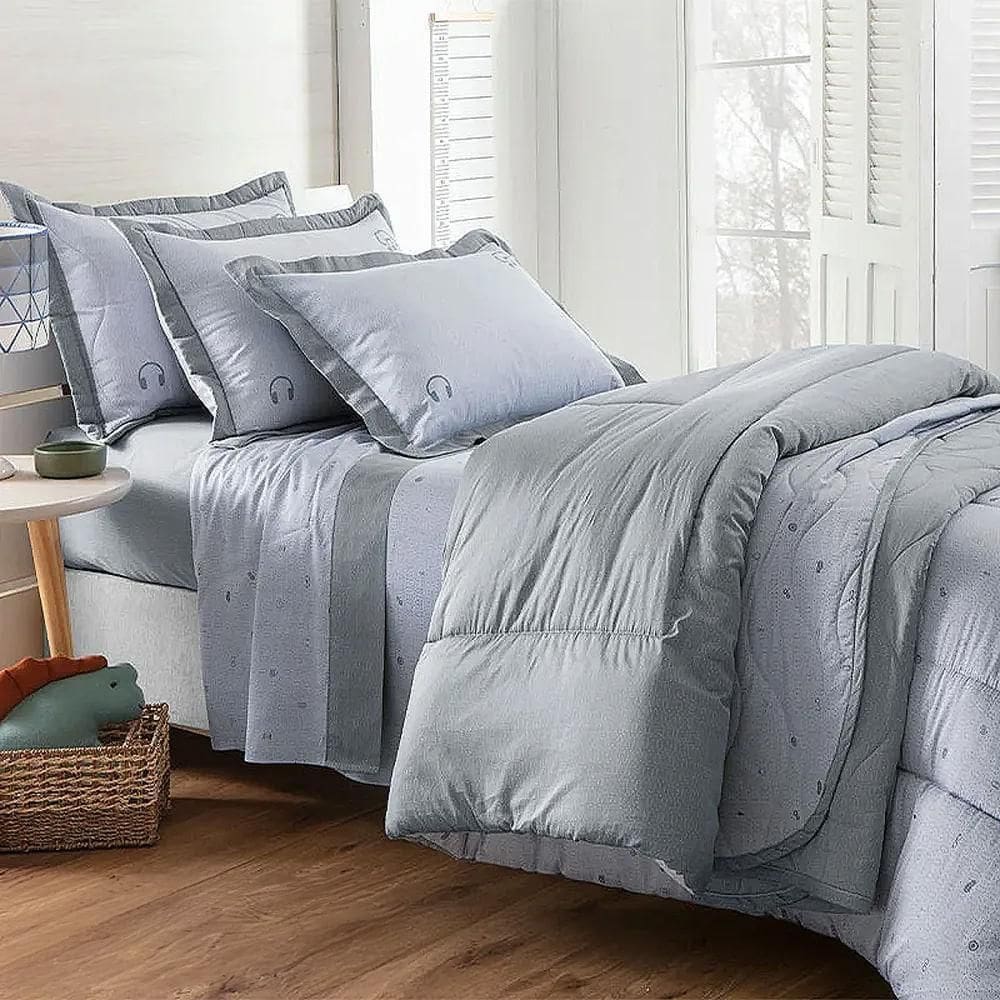 Jogo Cama Infantil Solteiro King Masculino 300 Fios Satinee