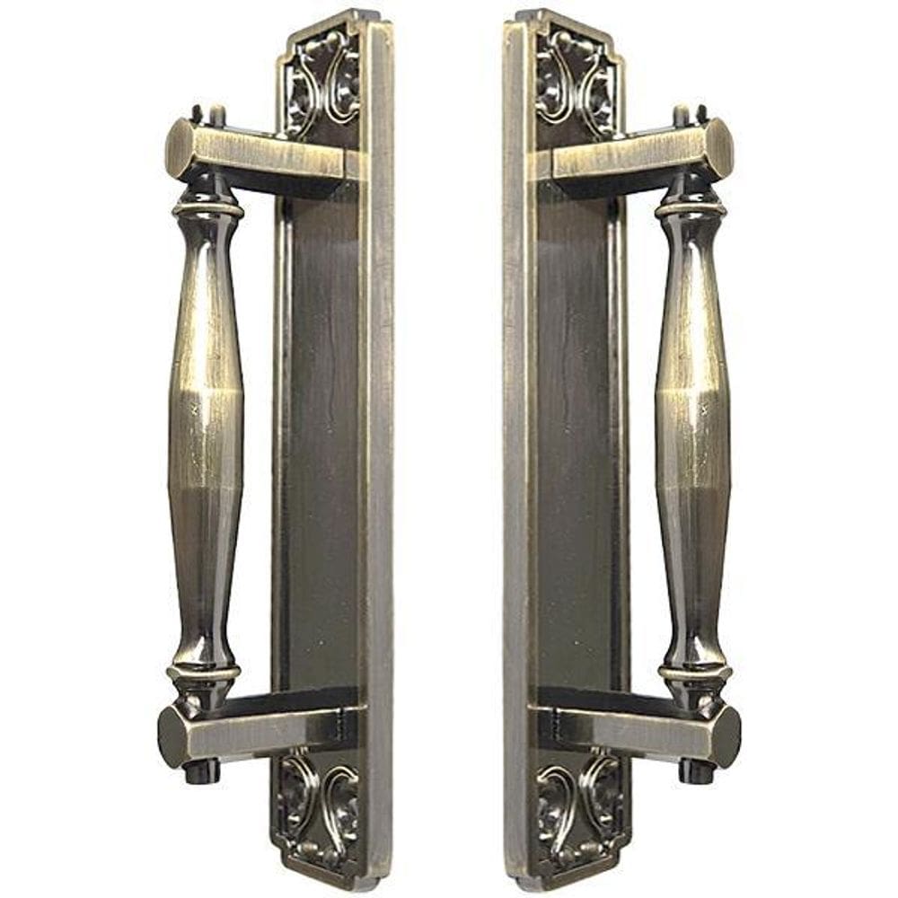 Puxador Duplo Strauss 250mm Bronze Antigo Porta Pivotante