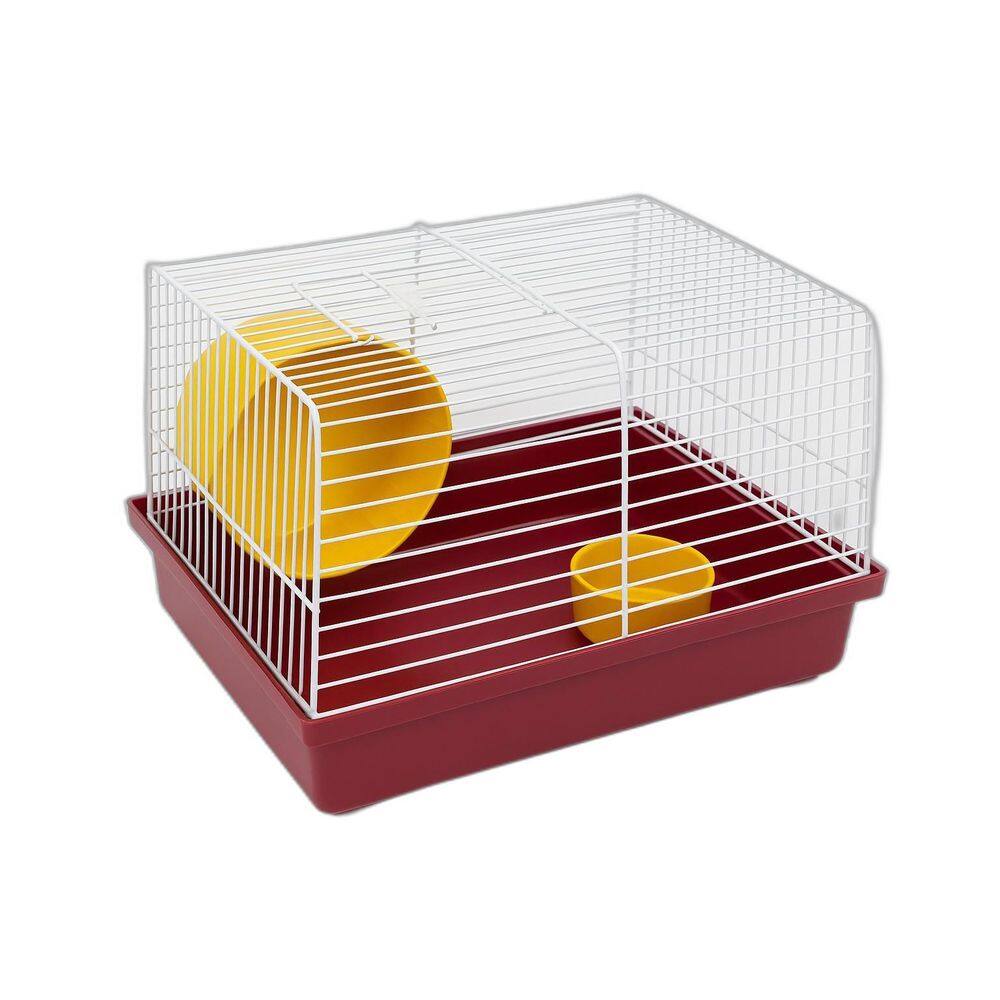 Gaiola Hamster Pequeno Com Roda De Exercício Amarela