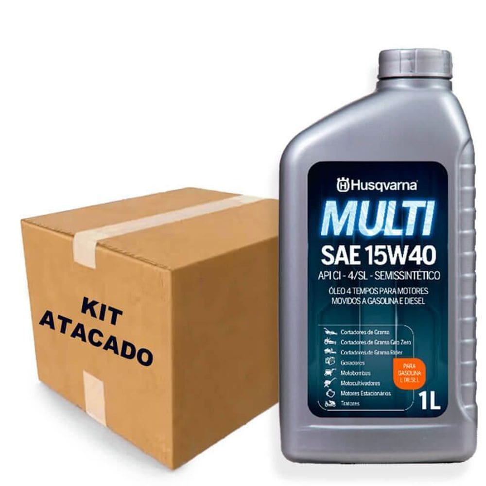 12 Óleo 4 Tempos 1L Husqvarna Semissintético Multi Sae15W40