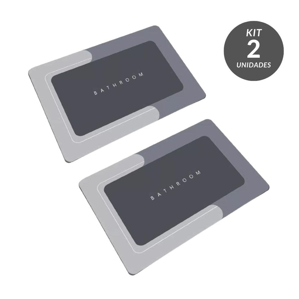 Kit 2 Tapetes De Silicone Para Banheiro Antiderrapante