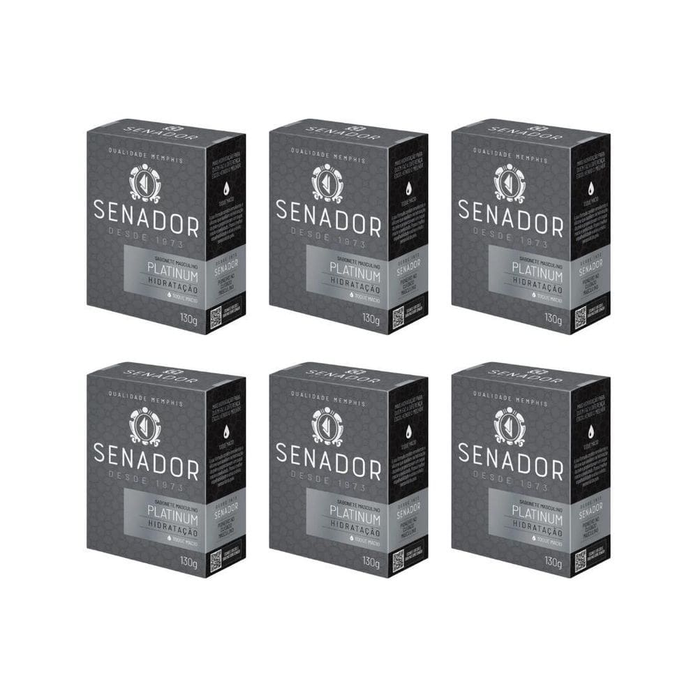Sabonete Senador 130G Platinum - Kit C/6Un