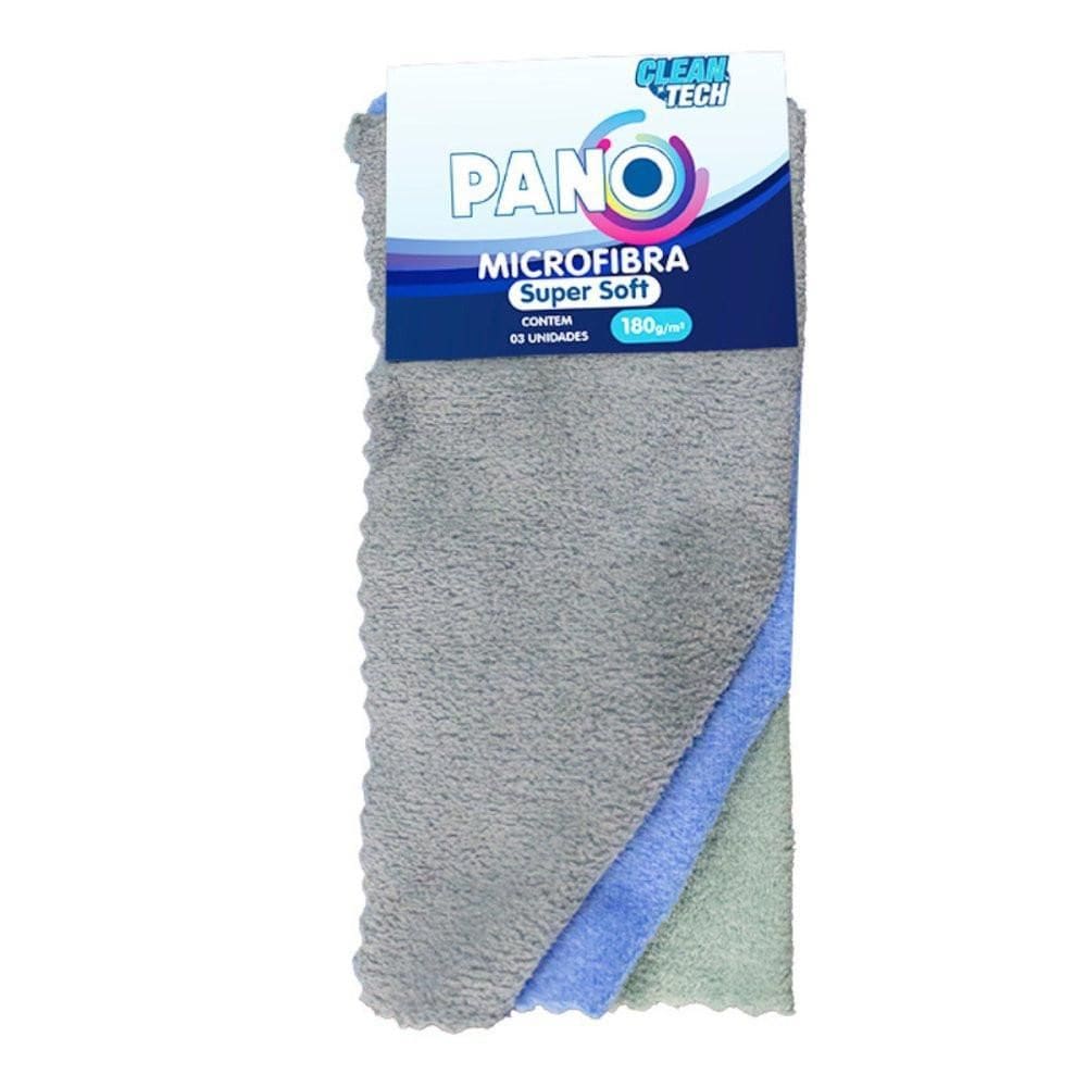 Kit 3 Unidades Pano Microfibra Super Soft