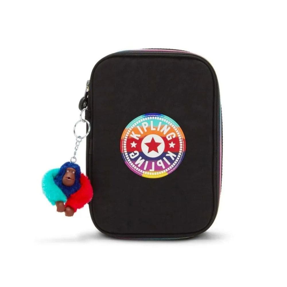 Estojo Kipling Escolar 100 Pens Truly Black Rainbow