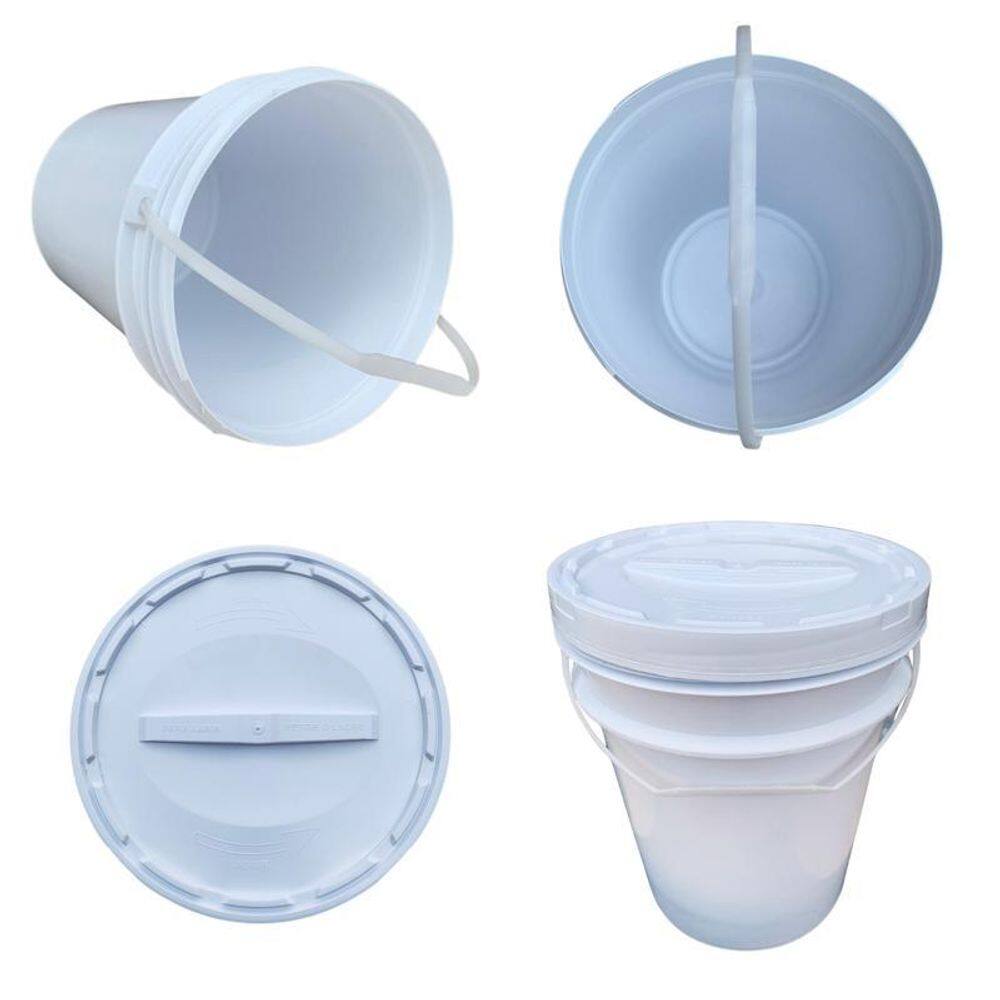 Balde Para Salgados 20 L E Tampa Rosca - Kit 4 Pçs