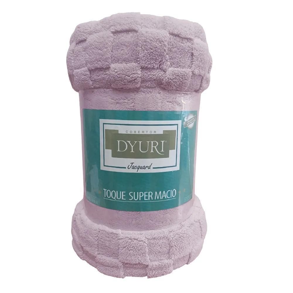 Cobertor De Microfibra King Dyuri Square - Jolitex Rosa