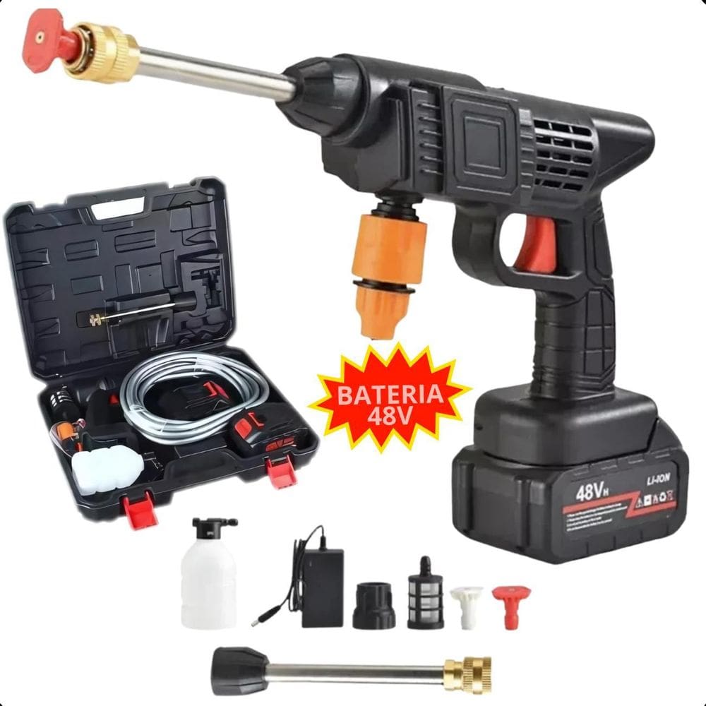 Lavadora Alta Pressão Recarregável, Para Limpeza Profunda