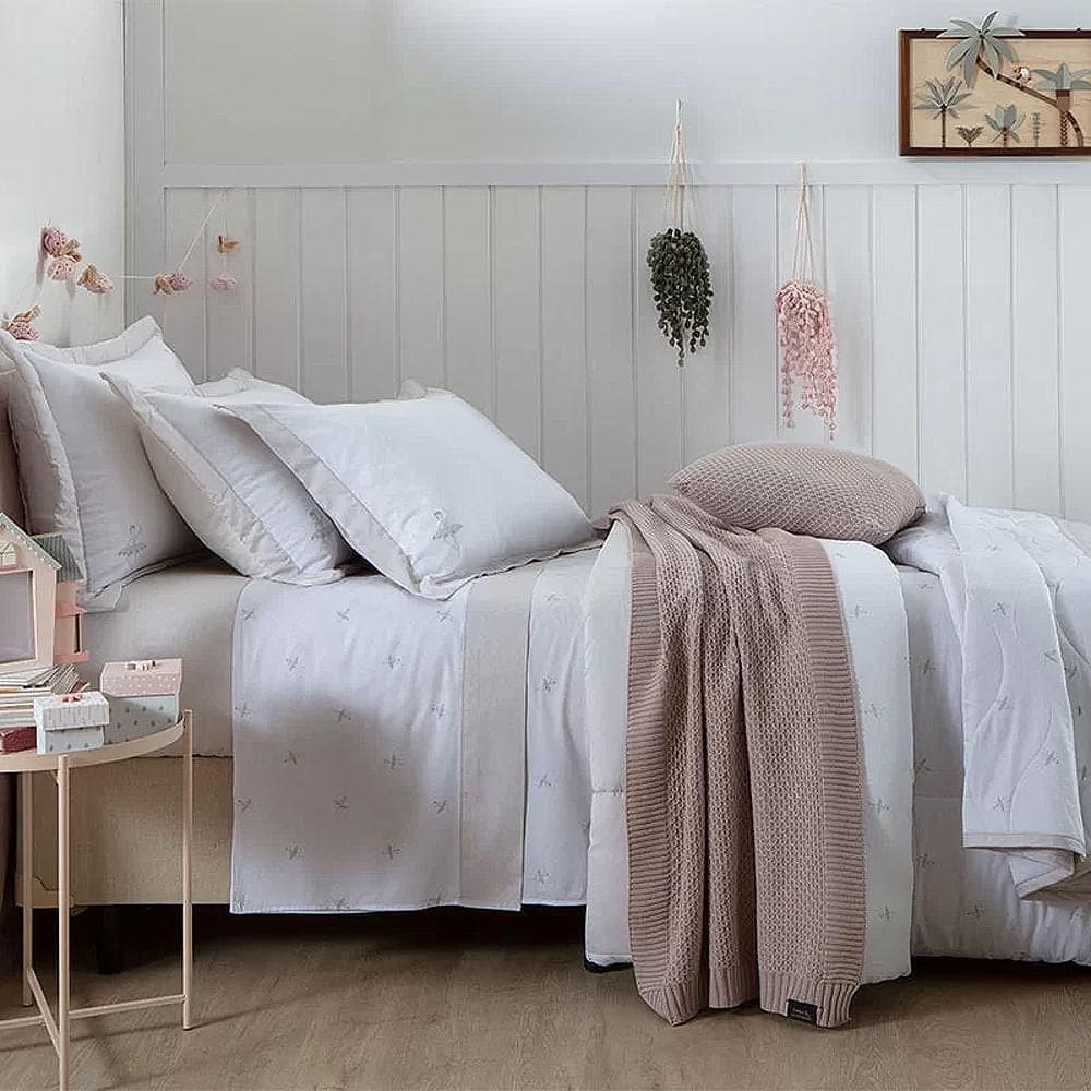 Jogo Cama Infantil Feminino 300 Fios Satinee Kacyumara Larin