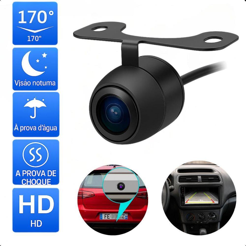 Câmera De Ré Automotiva Com Imagem Clara E Visão Nítida