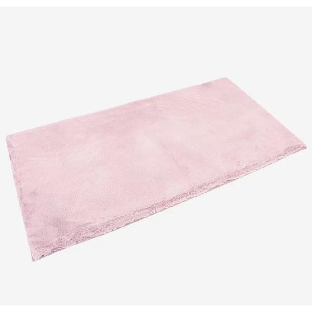 Tapete Chinchila Passadeira Macio 50 Cm X 100 Cm - Rosa