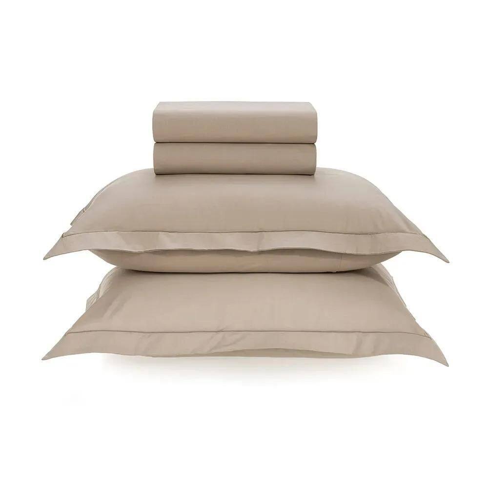 Jogo De Cama Casal 200 Fios Deliz - Karsten Grao / Bege