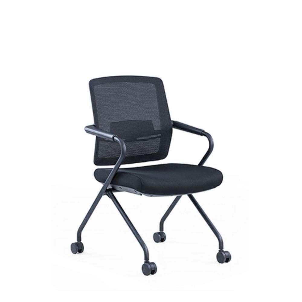 Cadeira Auditório Muvii Interlocutor Com Rodízios Preto