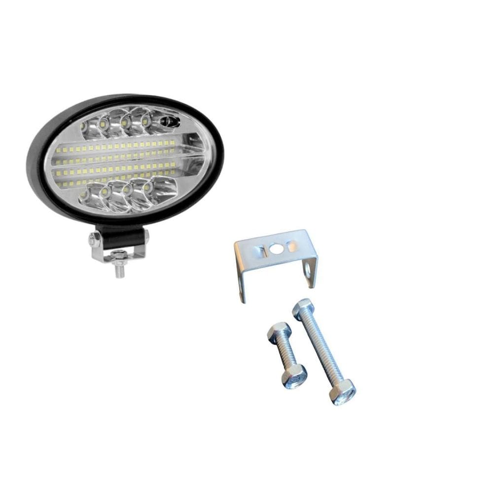 Farol Led 144W Oval 12V-24V Caminhão Maquina Agrícola Trator