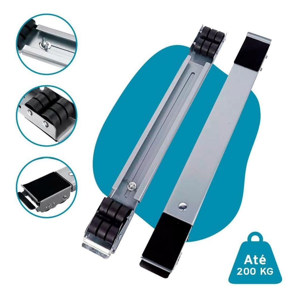 Suporte Com Rodas Para Freezer Geladeira E Máquina