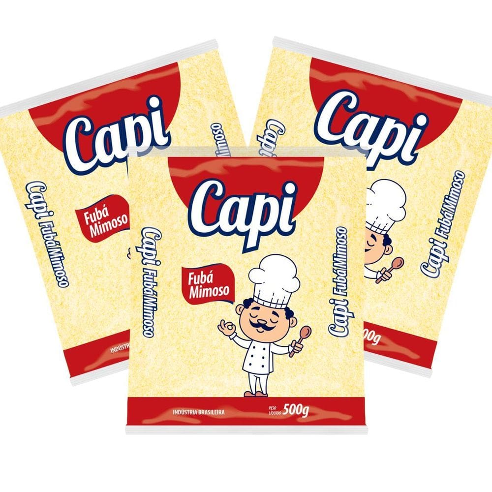 Kit Com 3 Fubá Mimoso Capi Capivariana 500G Cada