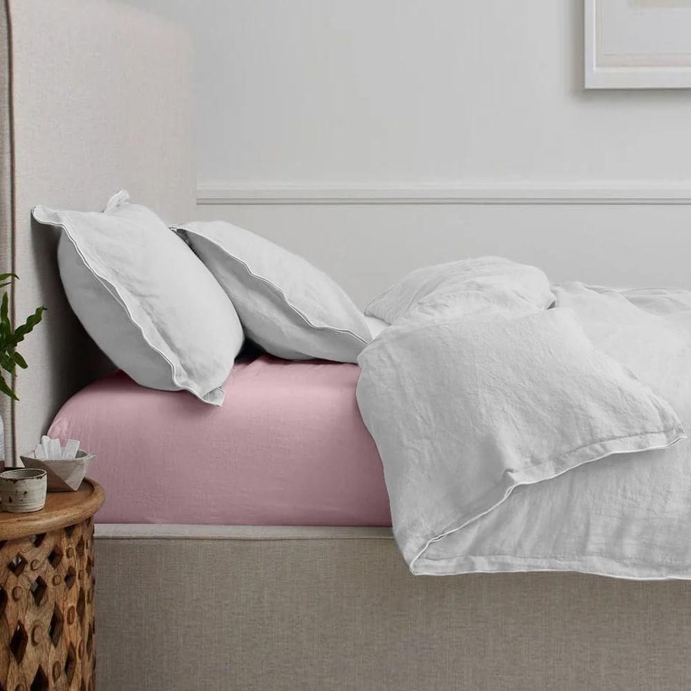 Lençol Casal Elástico 200 Fios Premium Rosa