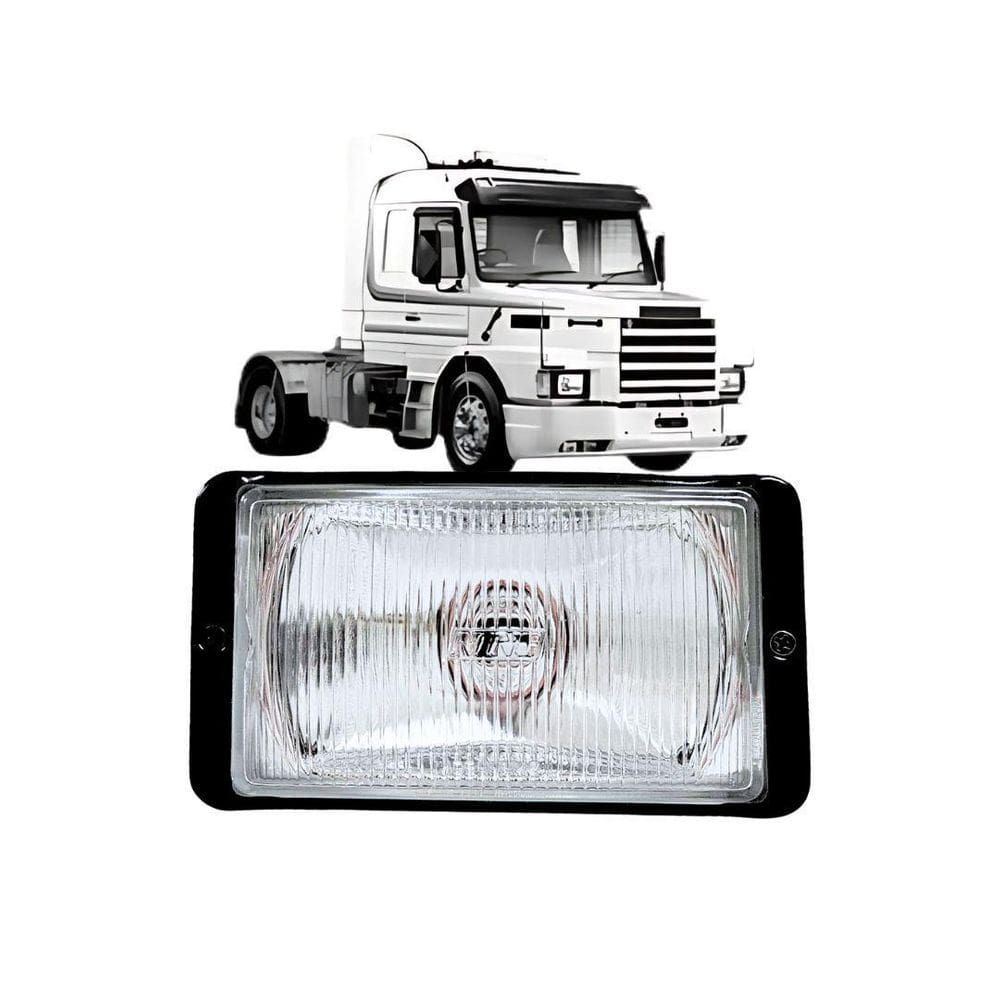 Farol Auxiliar Milha Para Scania T112 T113 Retangular Vidro