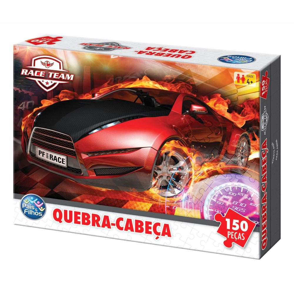 Quebra Cabeça Race Team - 150 Peças - Pais e Filhos