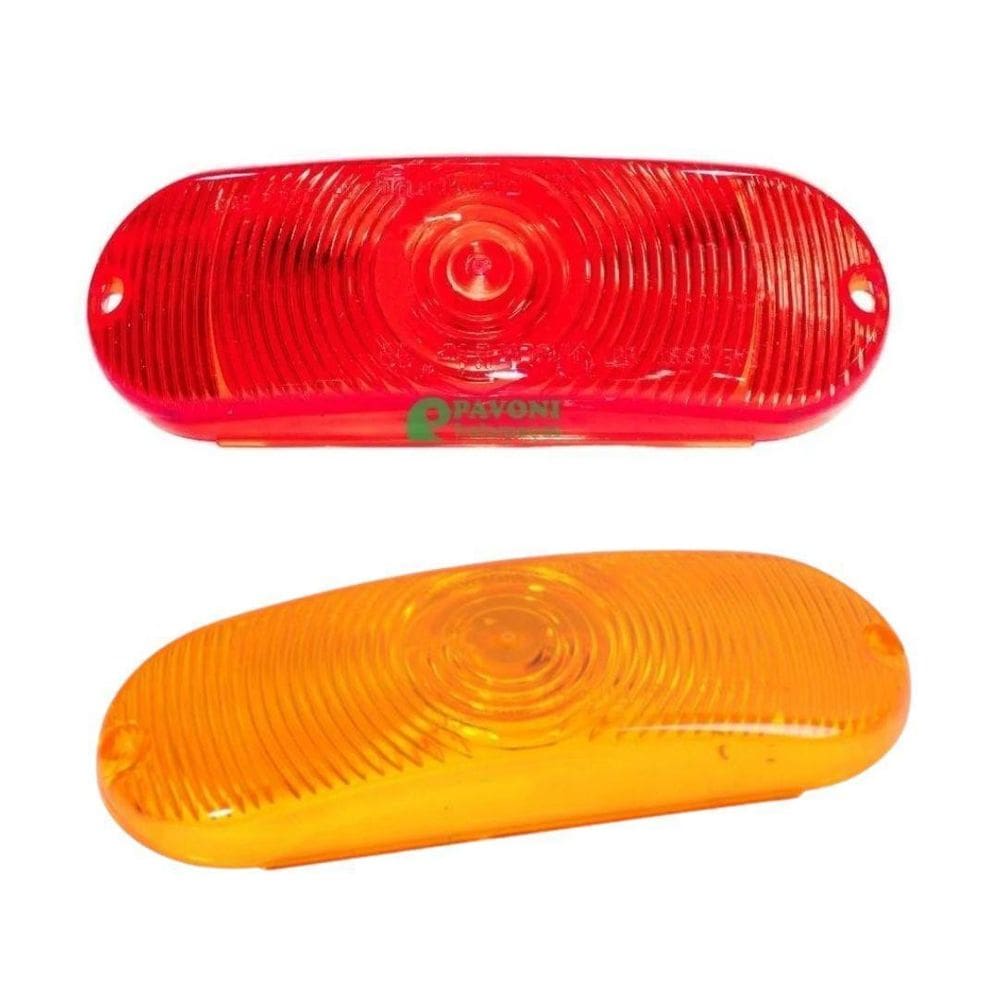 Lente Farol Amarelo/Vermelho Retroescav Case 580L 580M