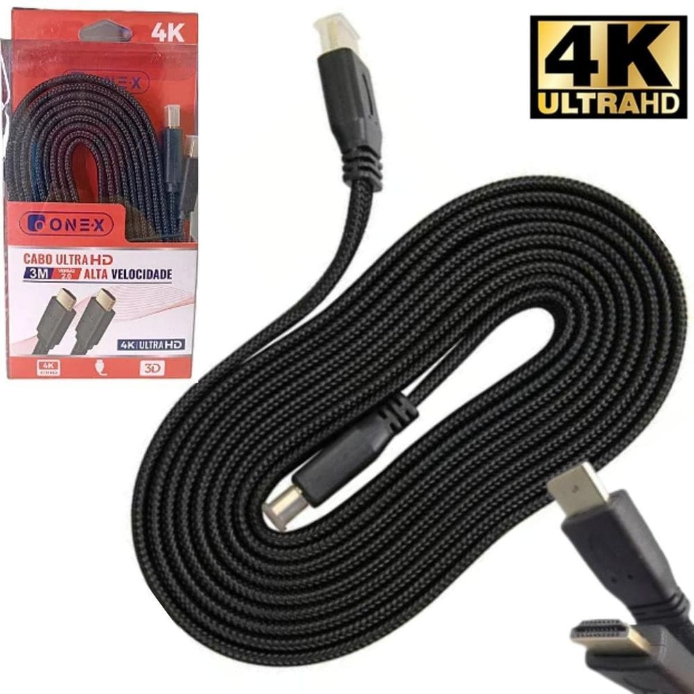 Cabo Hdmi Ultra Resistente 4K 3M Alta Qualidade