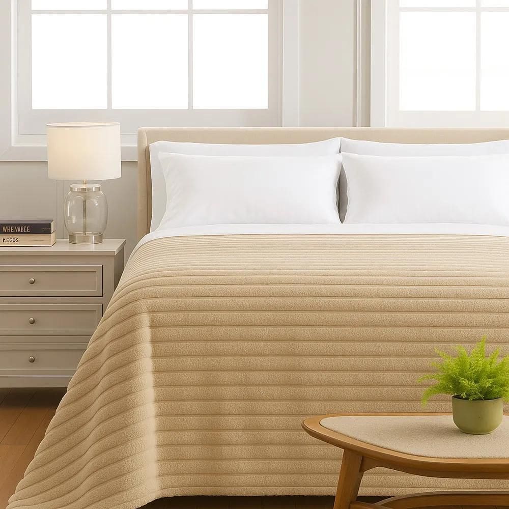 Cobertor / Manta King Quebec - Andreza Bege