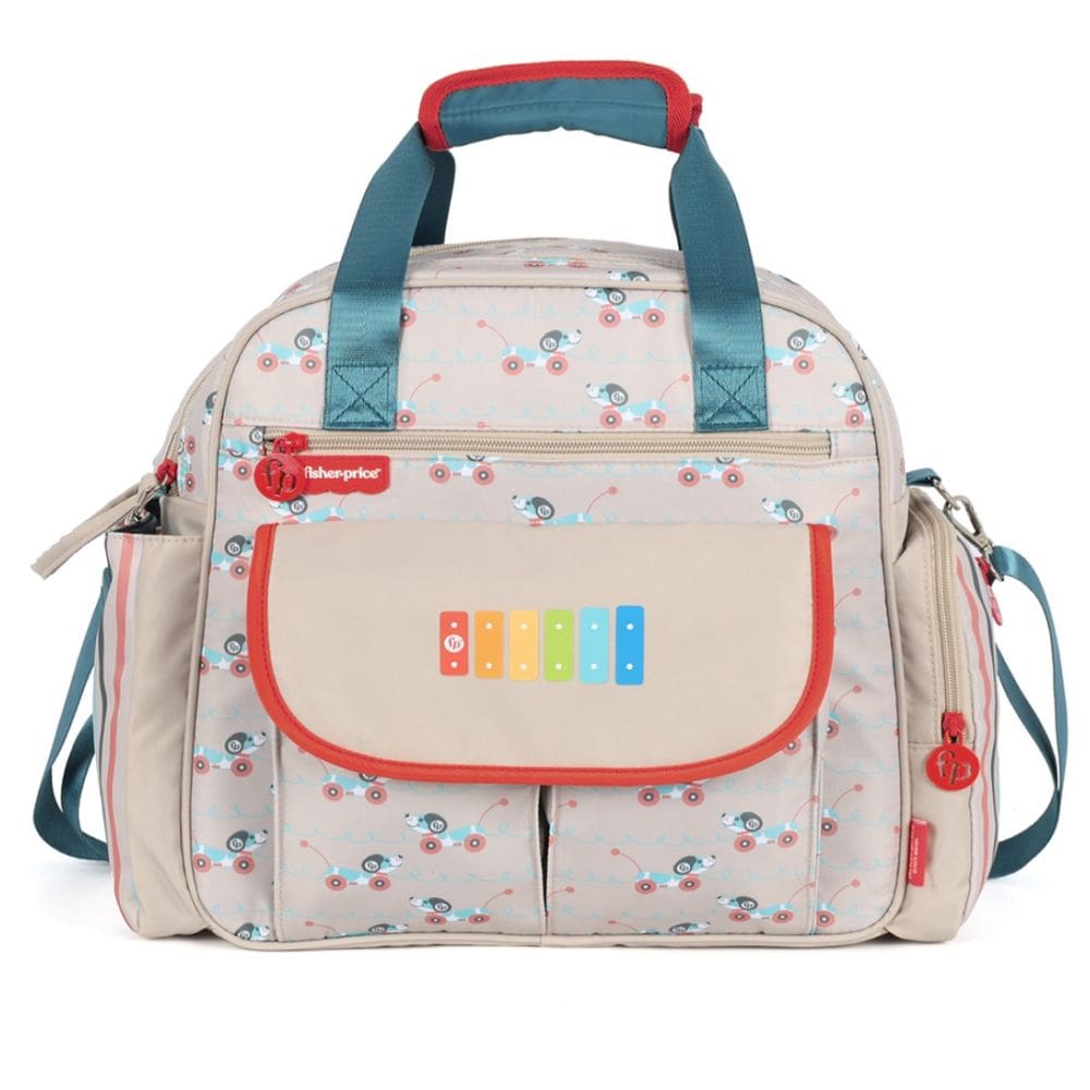 Mochila Bolsa Térmica Bebê Fisher Price Vários Bolsos Luxcel