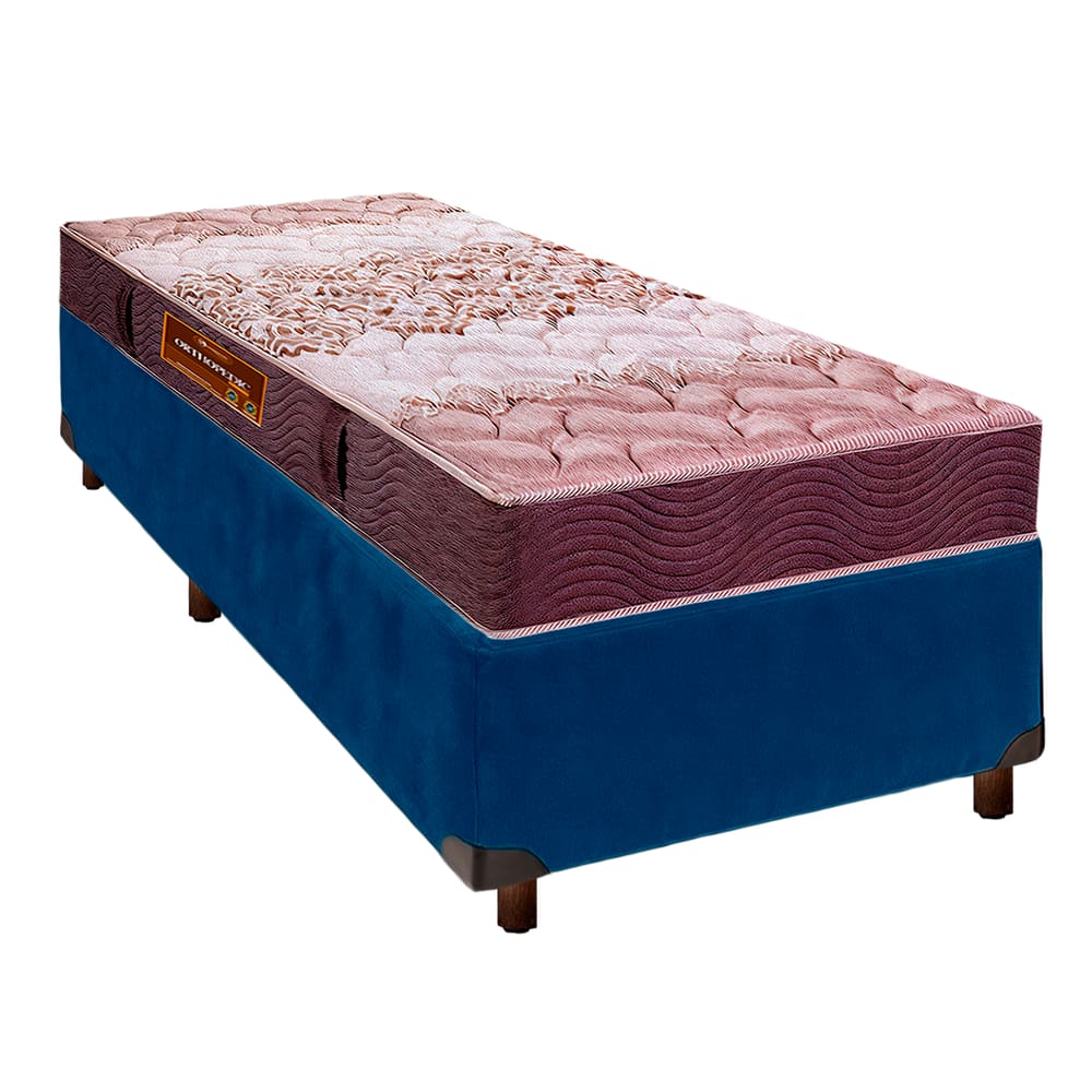 Cama Box + Colchão Solteiro D26 Ortophedic Sankonfort