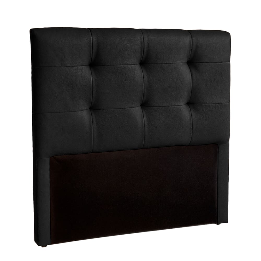 Cabeceira Estofada Queen Alice Nature Material Sintético Preto 158x136