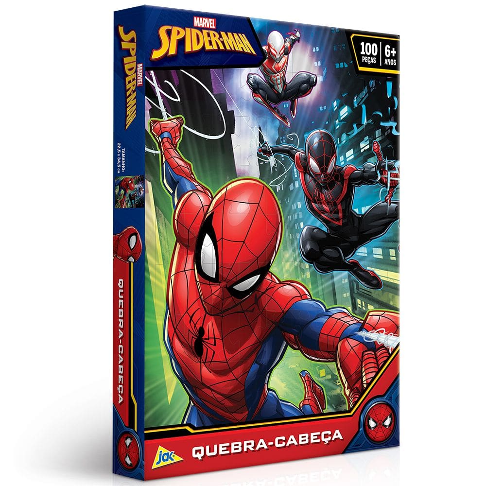 Quebra Cabeça Homem Aranha Marvel - 100 peças - Toyster