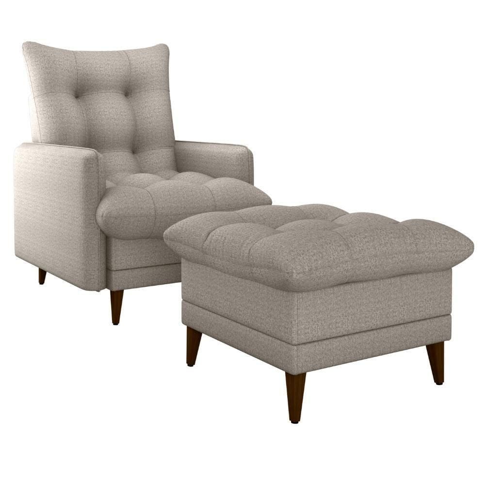 Poltrona  E Puff Montreal Plano Milenum Milani Store Palha