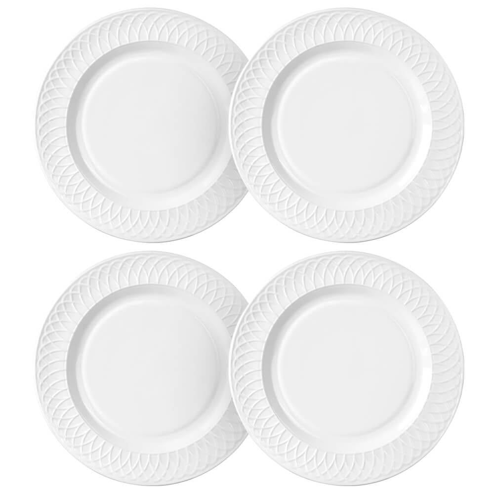 Jogo de Pratos Raso de Jantar em Opaline Divine 4 peça 27cm - Hauskraft