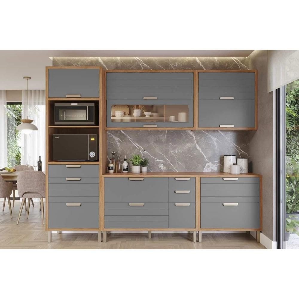 Cozinha Completa MGM 5 Peças Eloise C5P161 Cinamomo/Platina