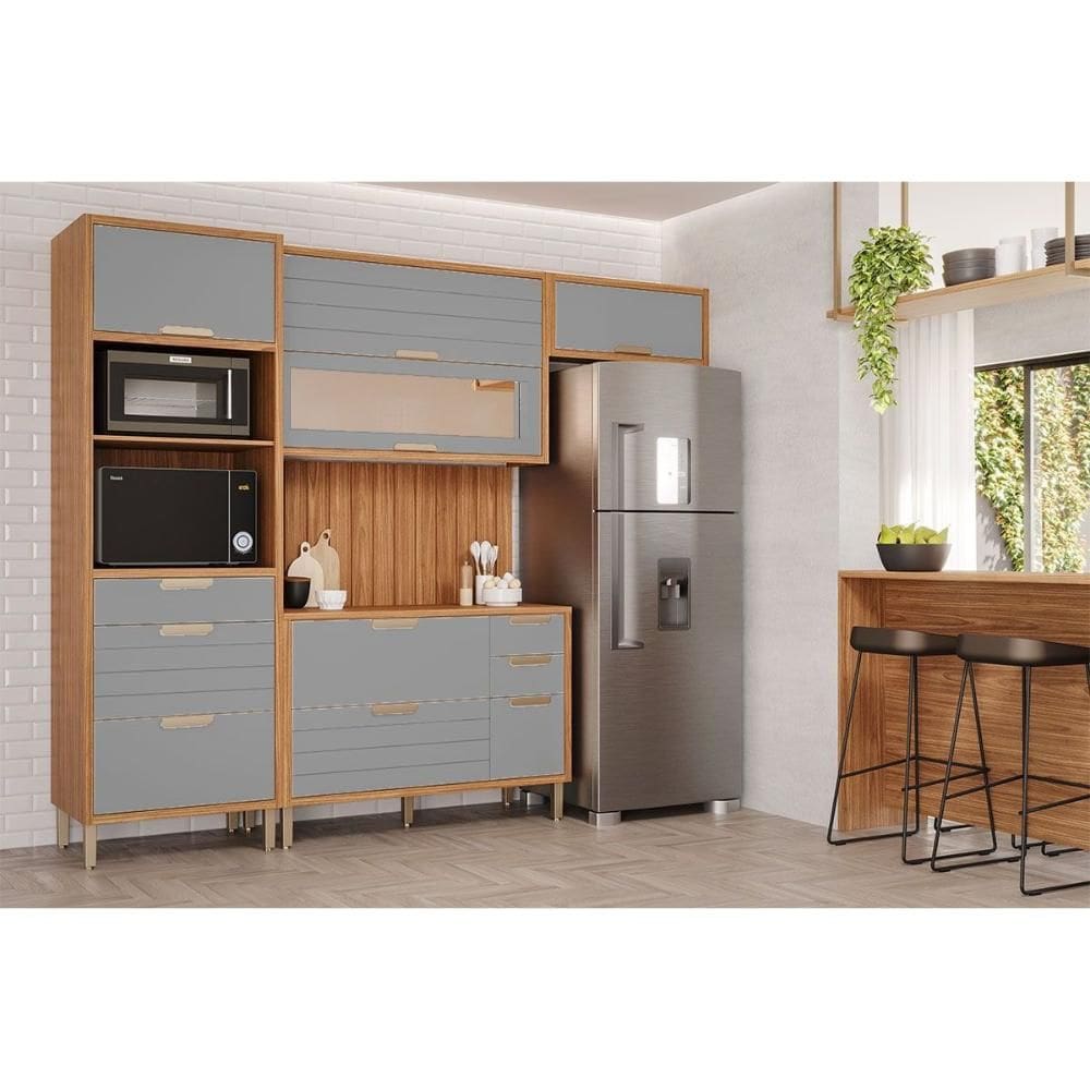 Cozinha Completa MGM 5 Peças Eloise C5P109 Cinamomo/Platina