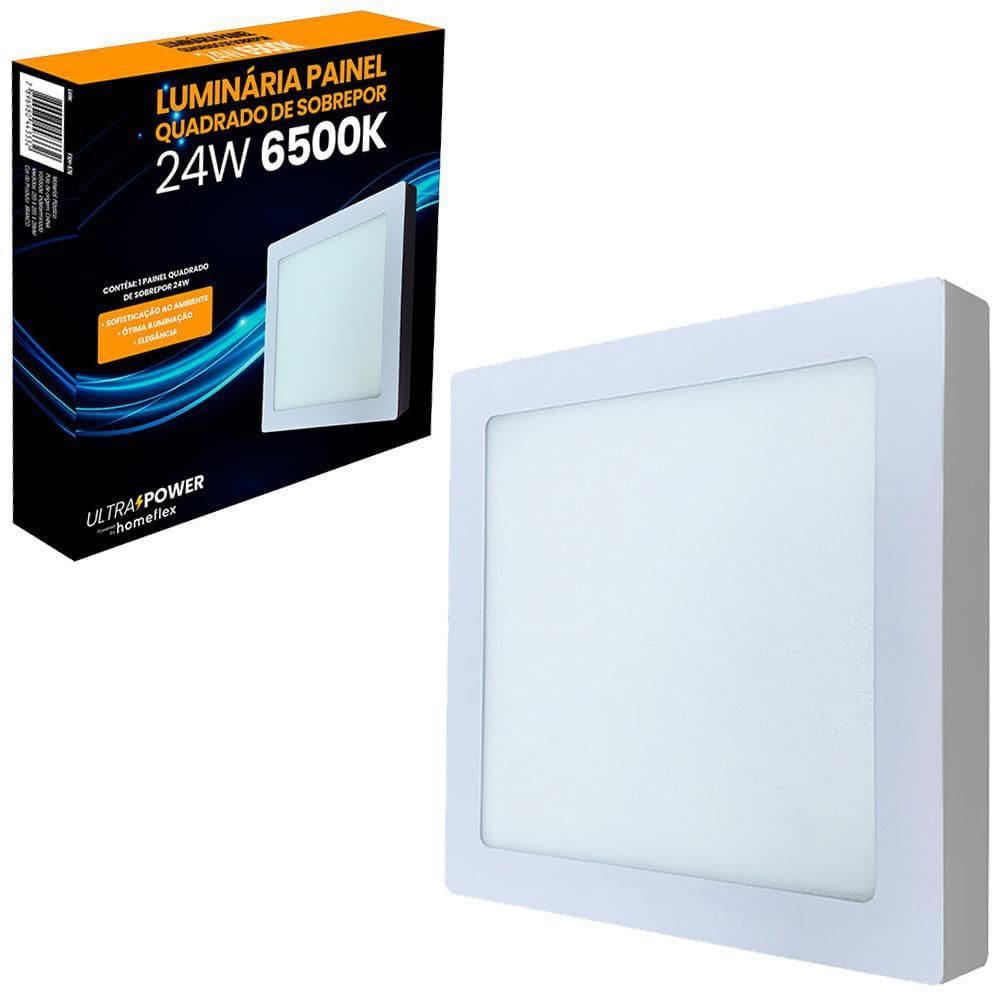 Luminaria Painel Quadrado De Sobrepor Led 24W