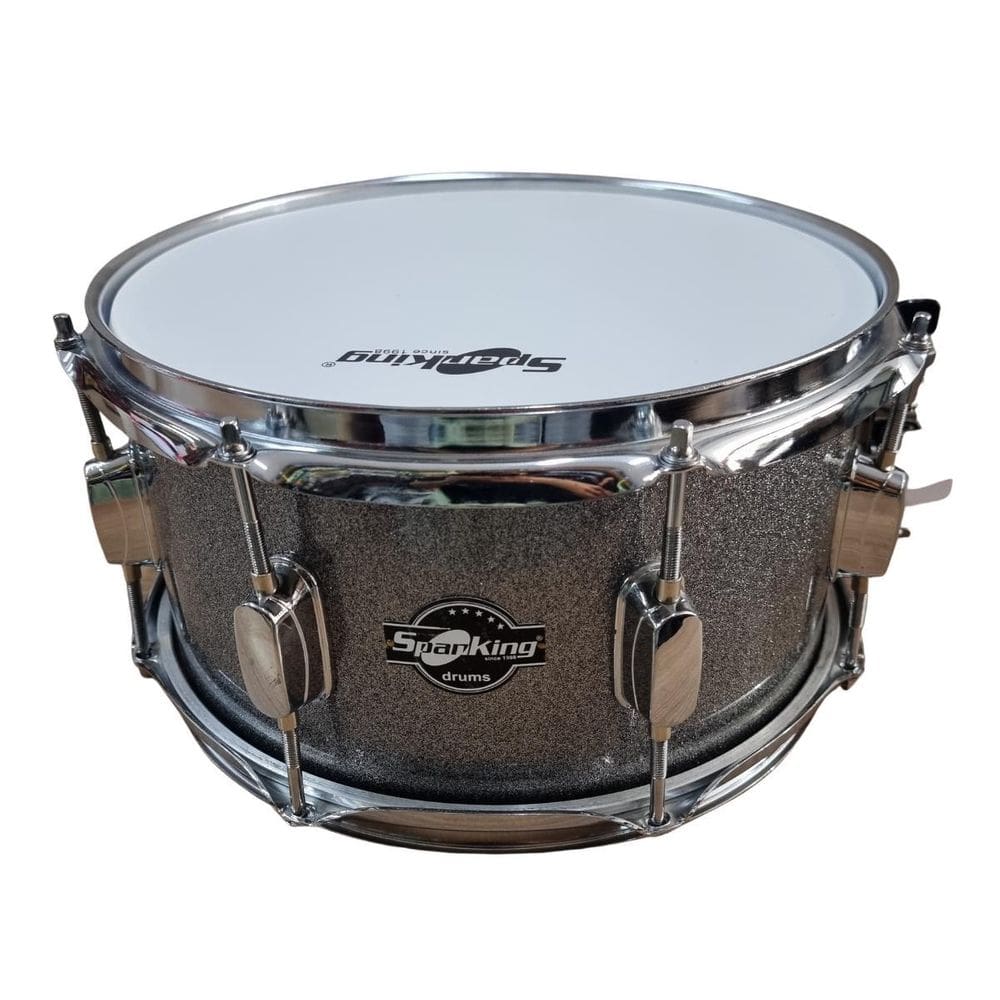 Caixa Bateria Spanking 12X6.5 Silver Sparkle 2Mm 10 Afinaçõe