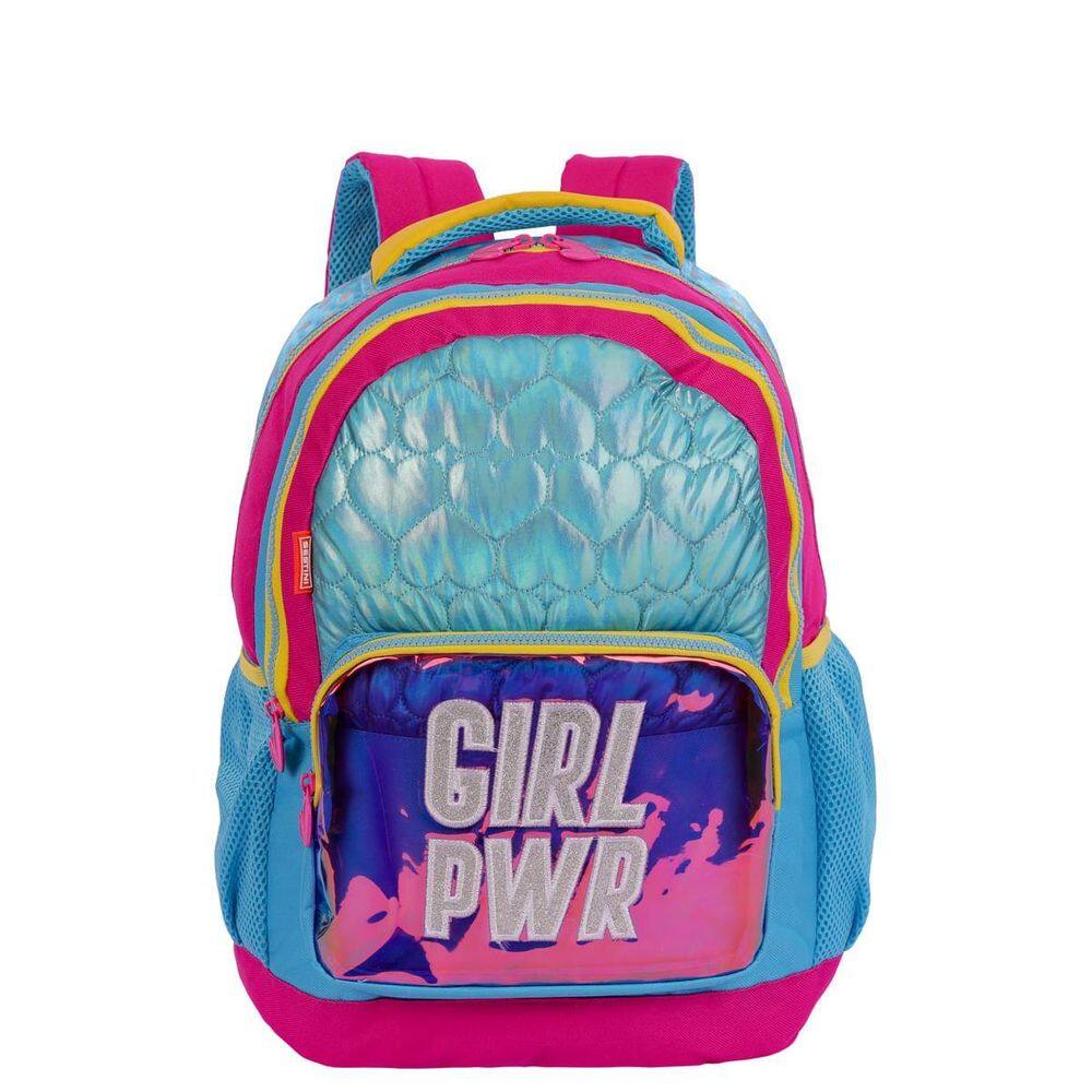Mochila Sestini Neon Colorida Grande Com Alças Reguláveis