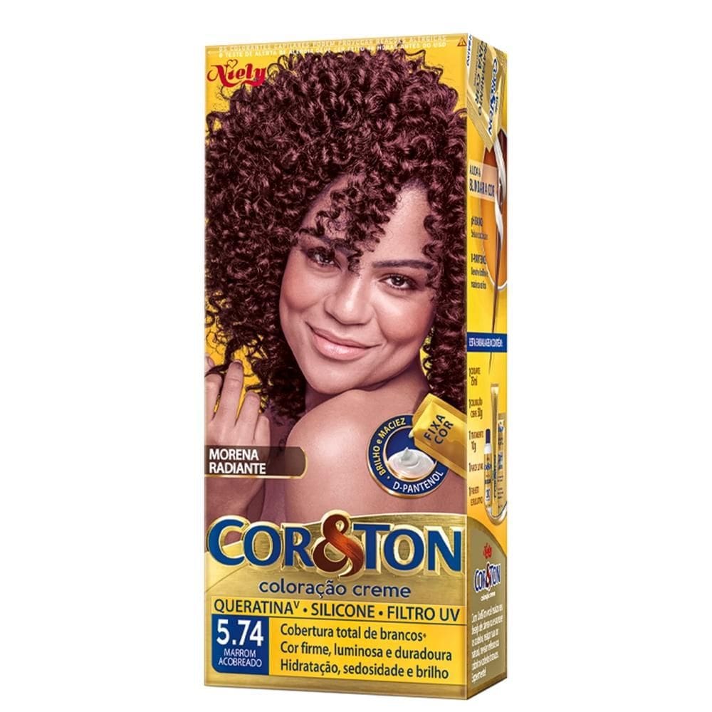 Tintura Creme Cor & Ton - Cor: 5,74 Marrom Acobreado