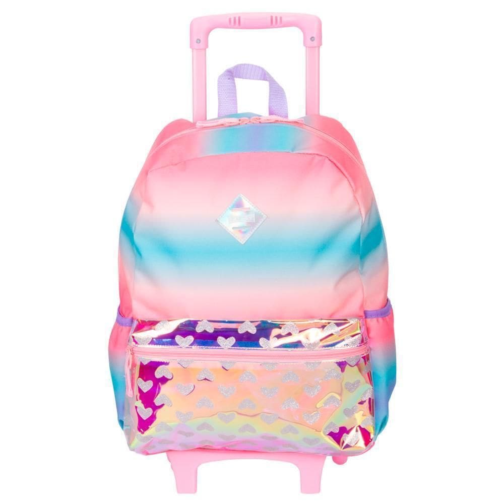 Mochila De Rodinhas Sestini Grande M Plus Arco-Íris Rosa