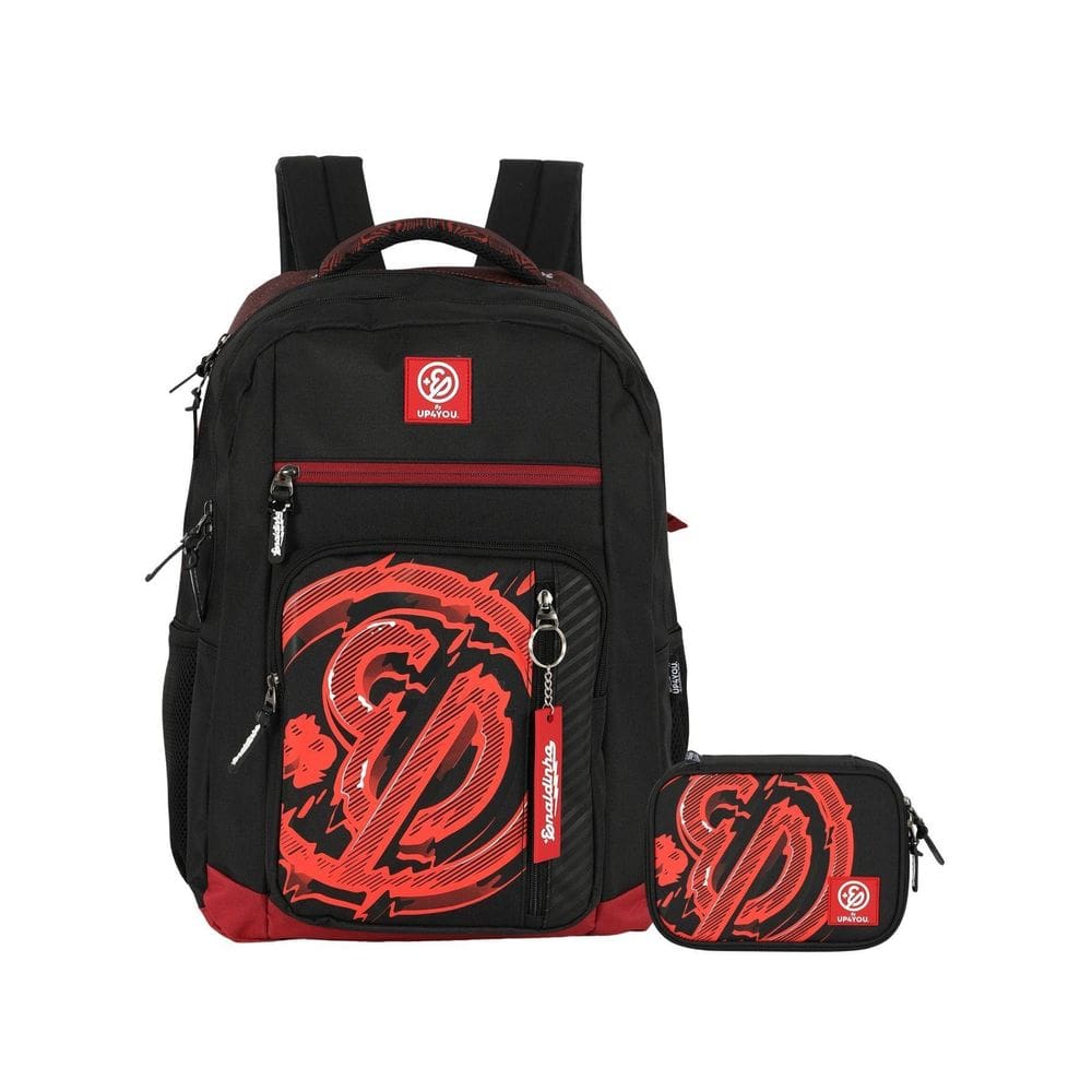 Kit Escolar Enaldinho Mochila Costas + Estojos Box