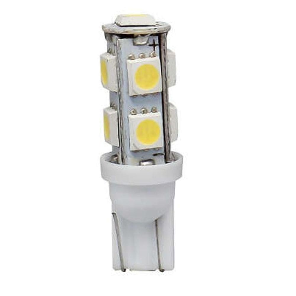 Par Lâmpadas 9 Leds T10-5 Pingo 1 Polo 5W 12V Luz Branca Tig